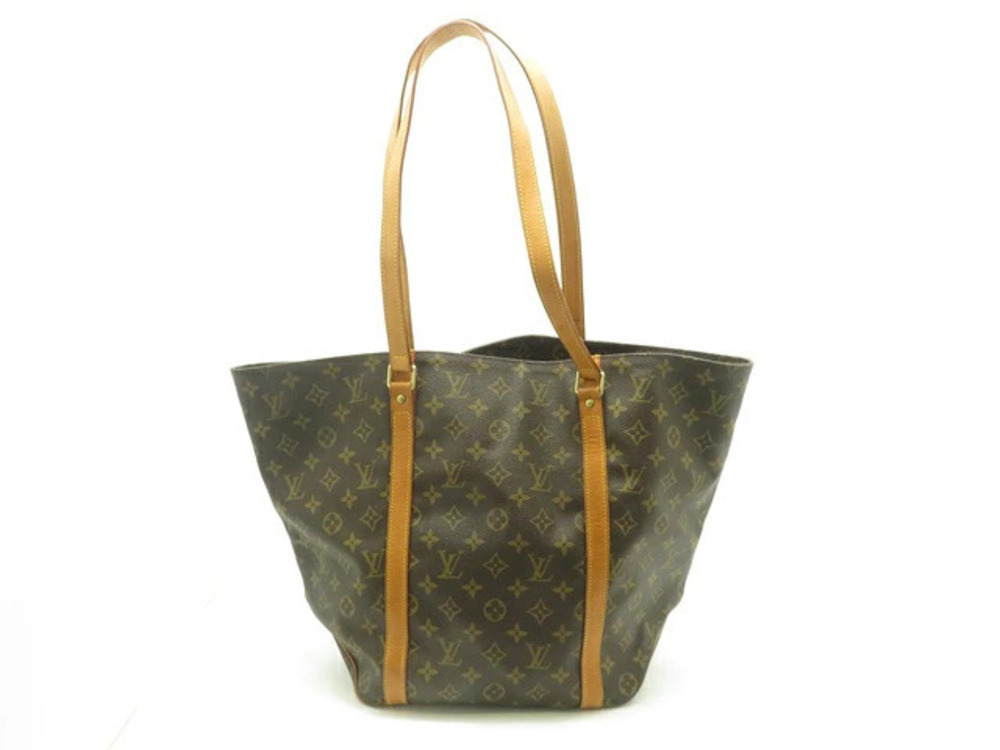 LOUIS VUITTON Sac Shopping Monogram Handbag Canvas Brown